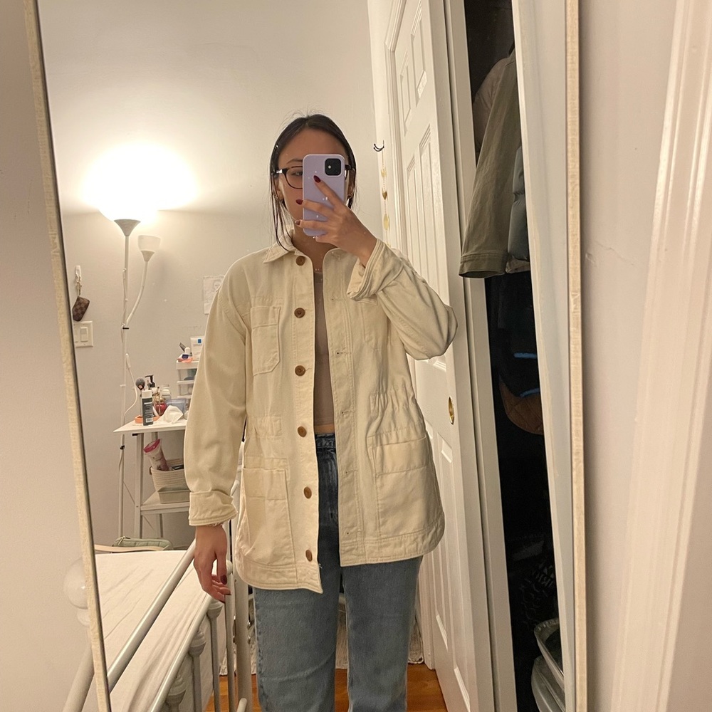 Everlane white light jacket — size XS